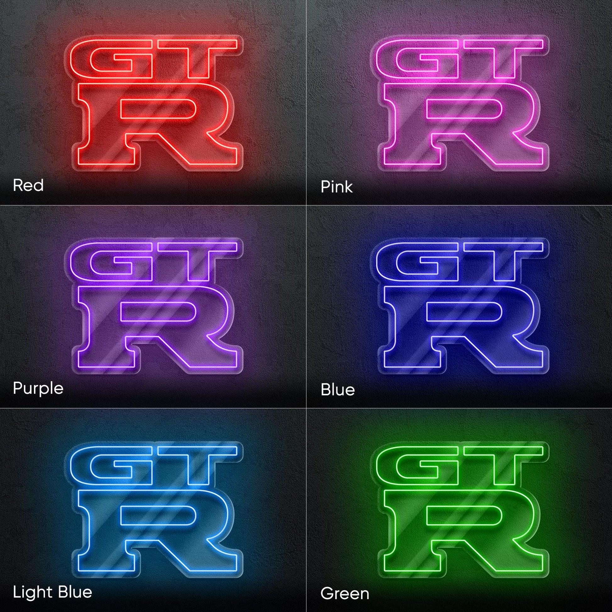 GT-R LED Neon Sign – Perfect gift or wall decor for JDM car lovers, garage spaces, man caves, or automotive enthusiasts