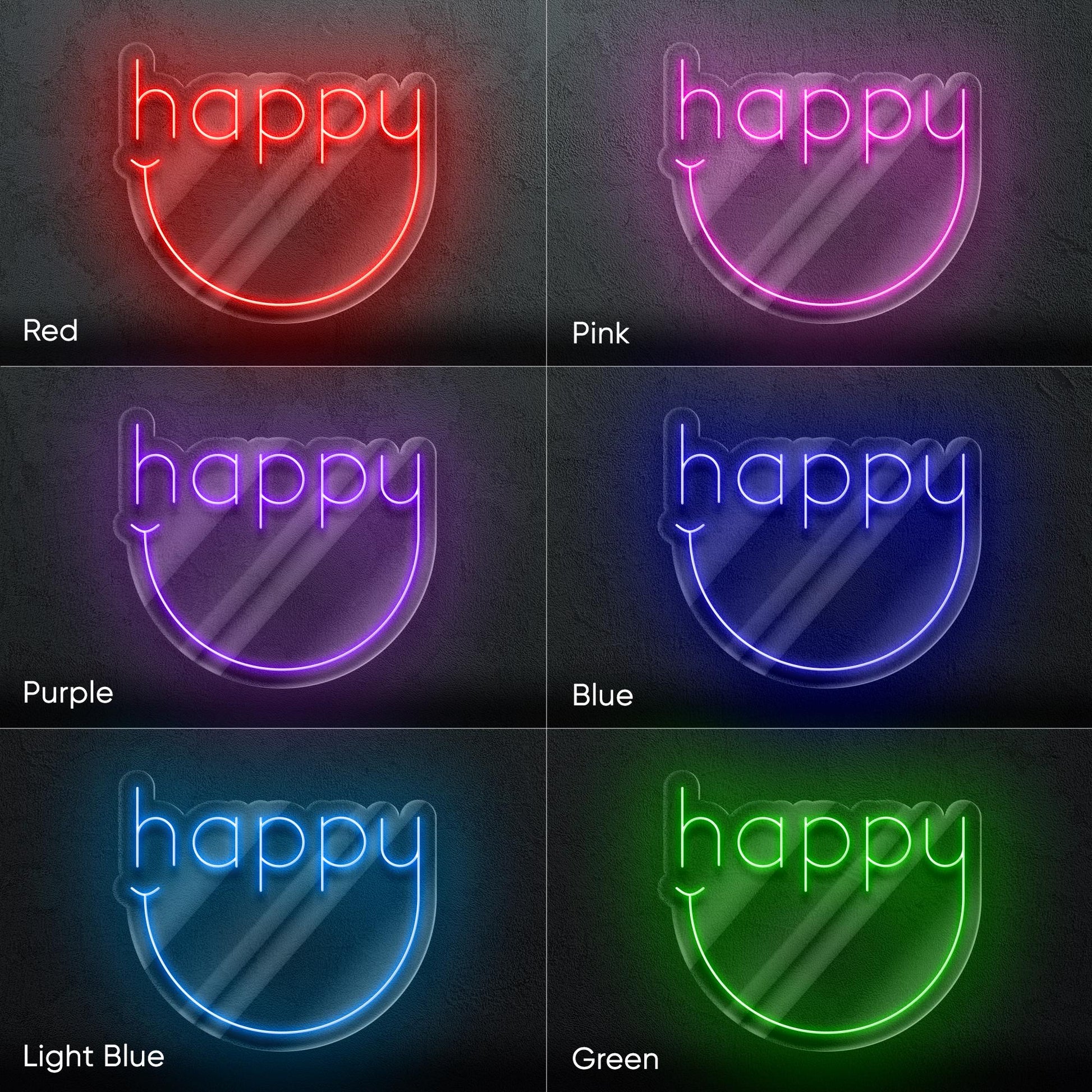 Happy Neon Sign