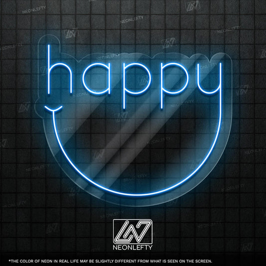 Happy Neon Sign