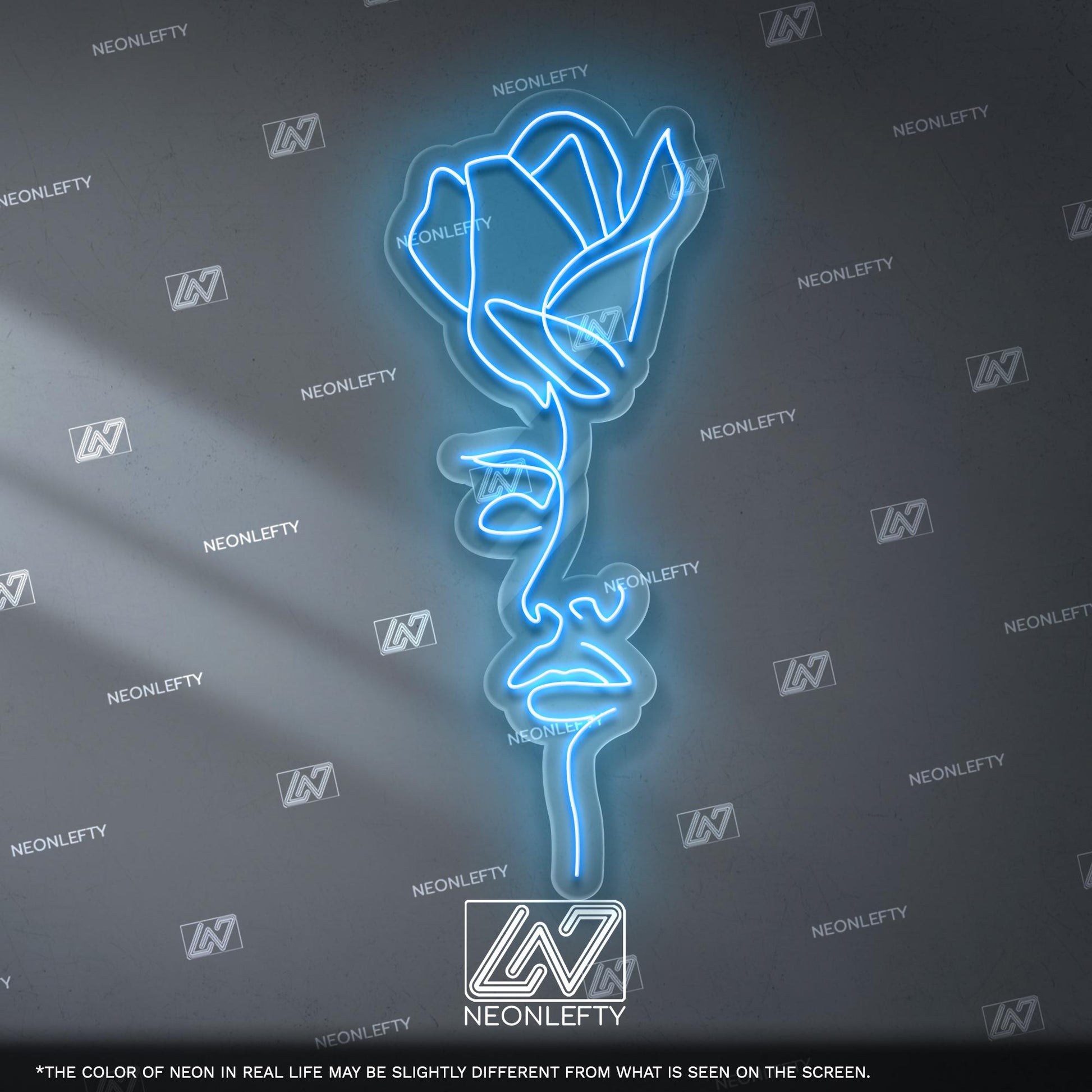 Rose and Girl Neon Sign