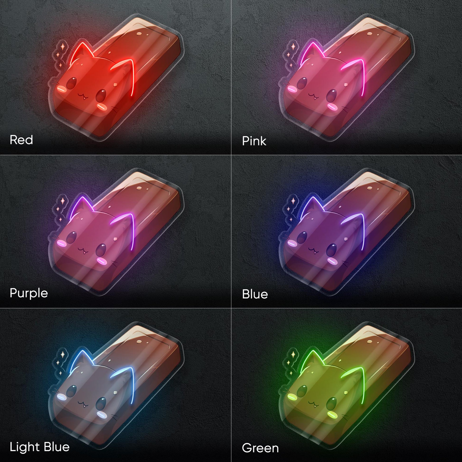 Kawaii Chocolate Bar Cat Neon Sign