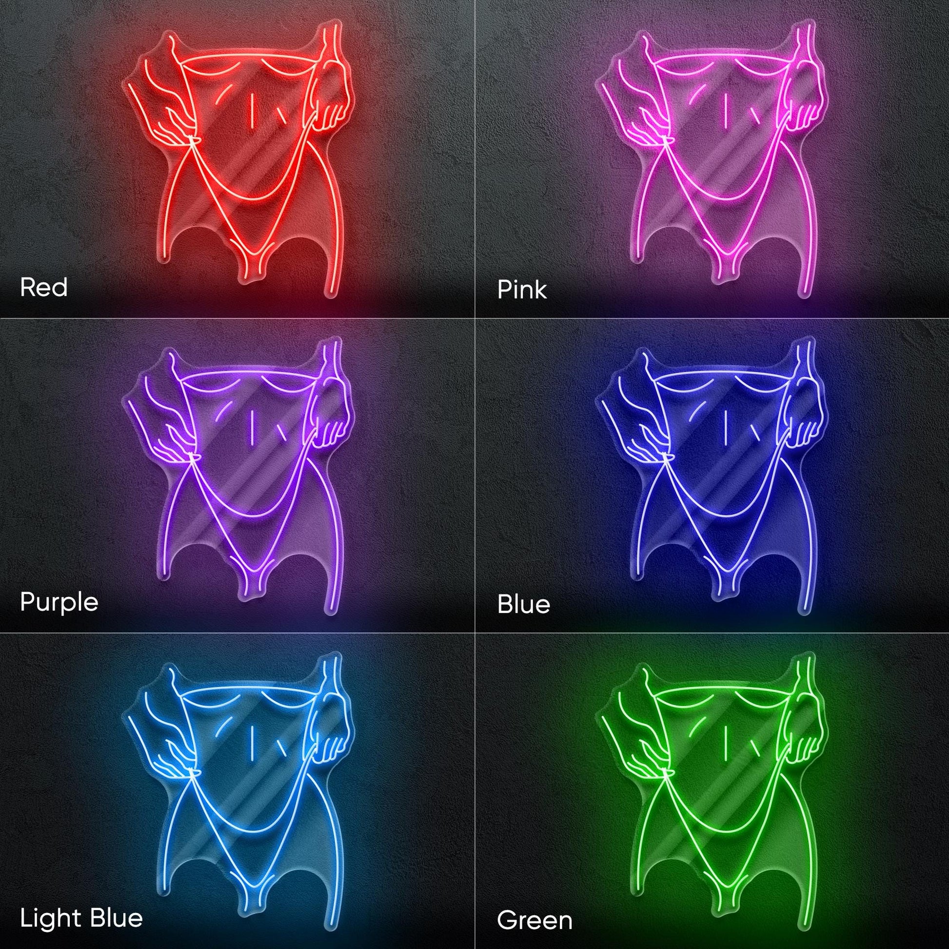 Sexy Girl - LED neon sign for bedroom, man cave, bachelor pad or adult-themed decor with minimalist erotic line art design