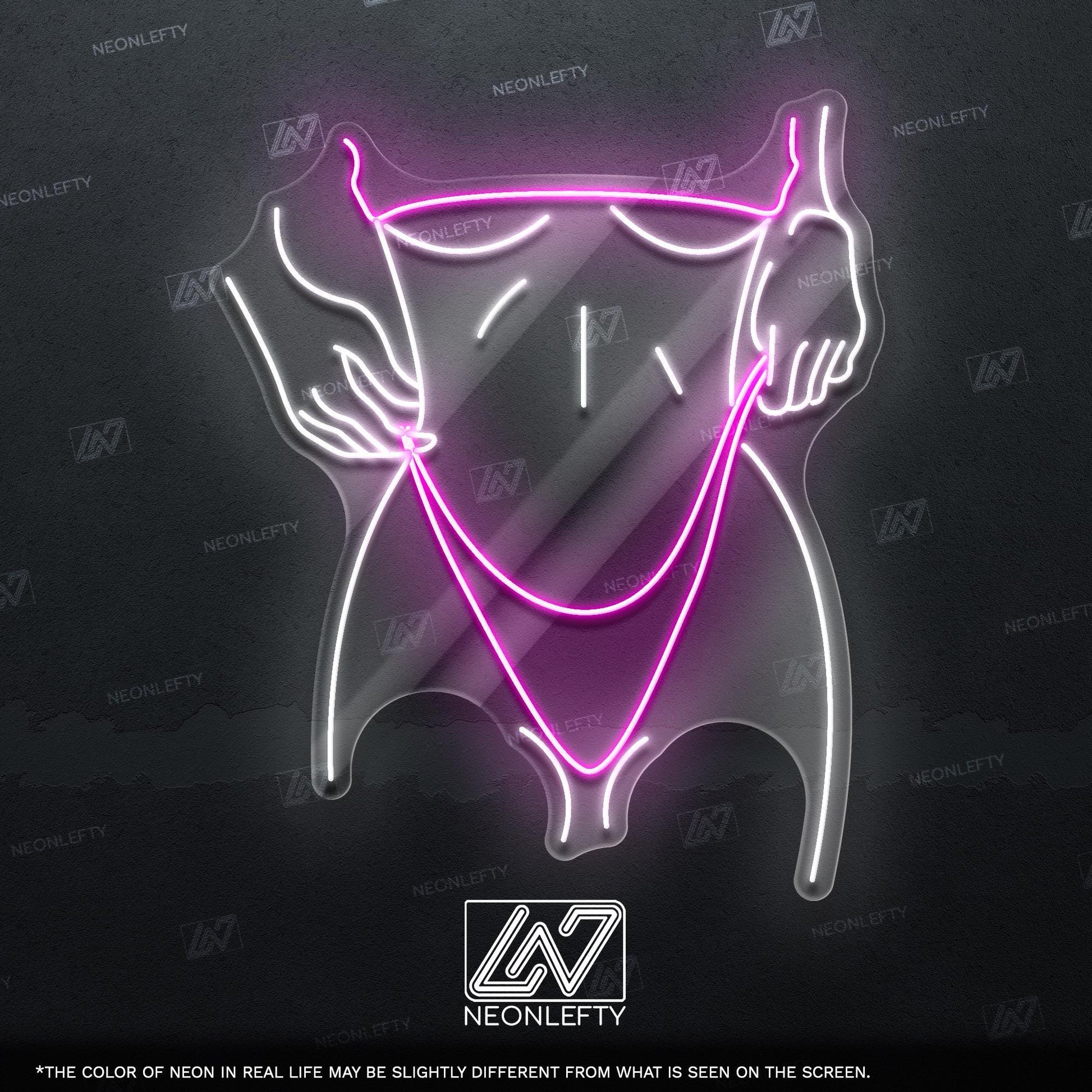 Sexy Girl - LED neon sign for bedroom, man cave, bachelor pad or adult-themed decor with minimalist erotic line art design