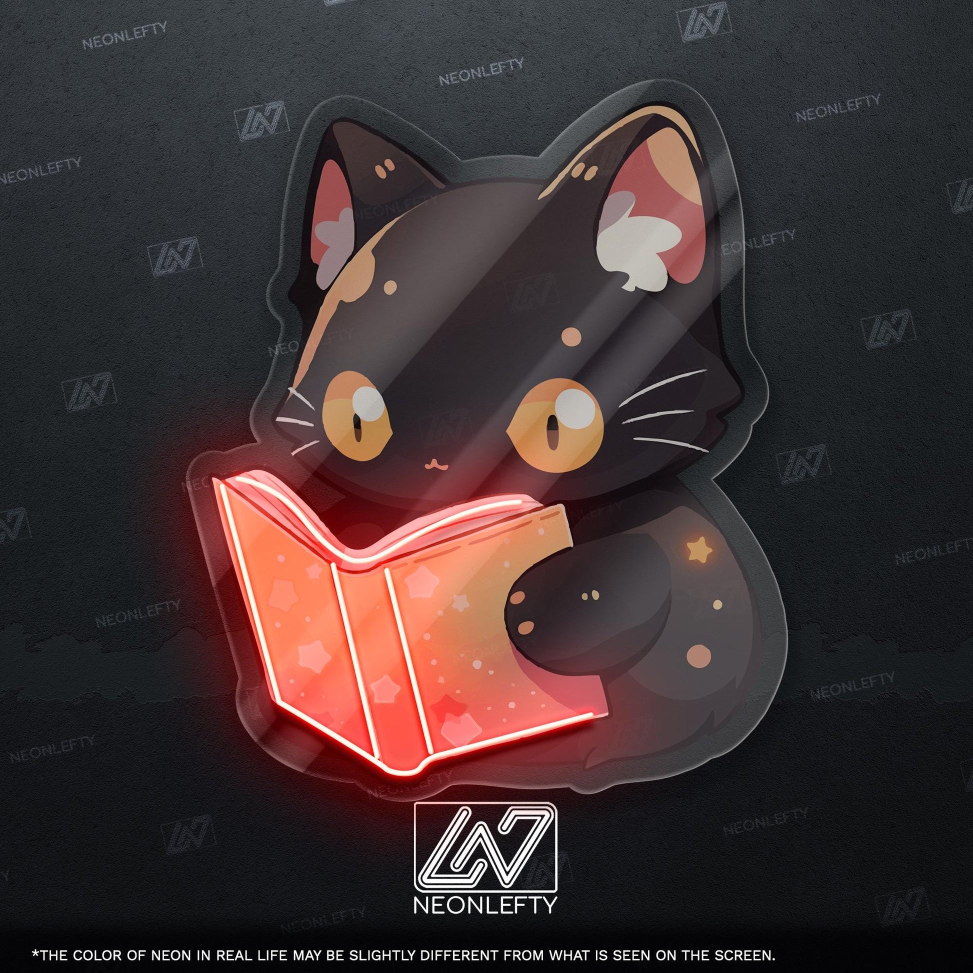 Reading Cat Neon Sign