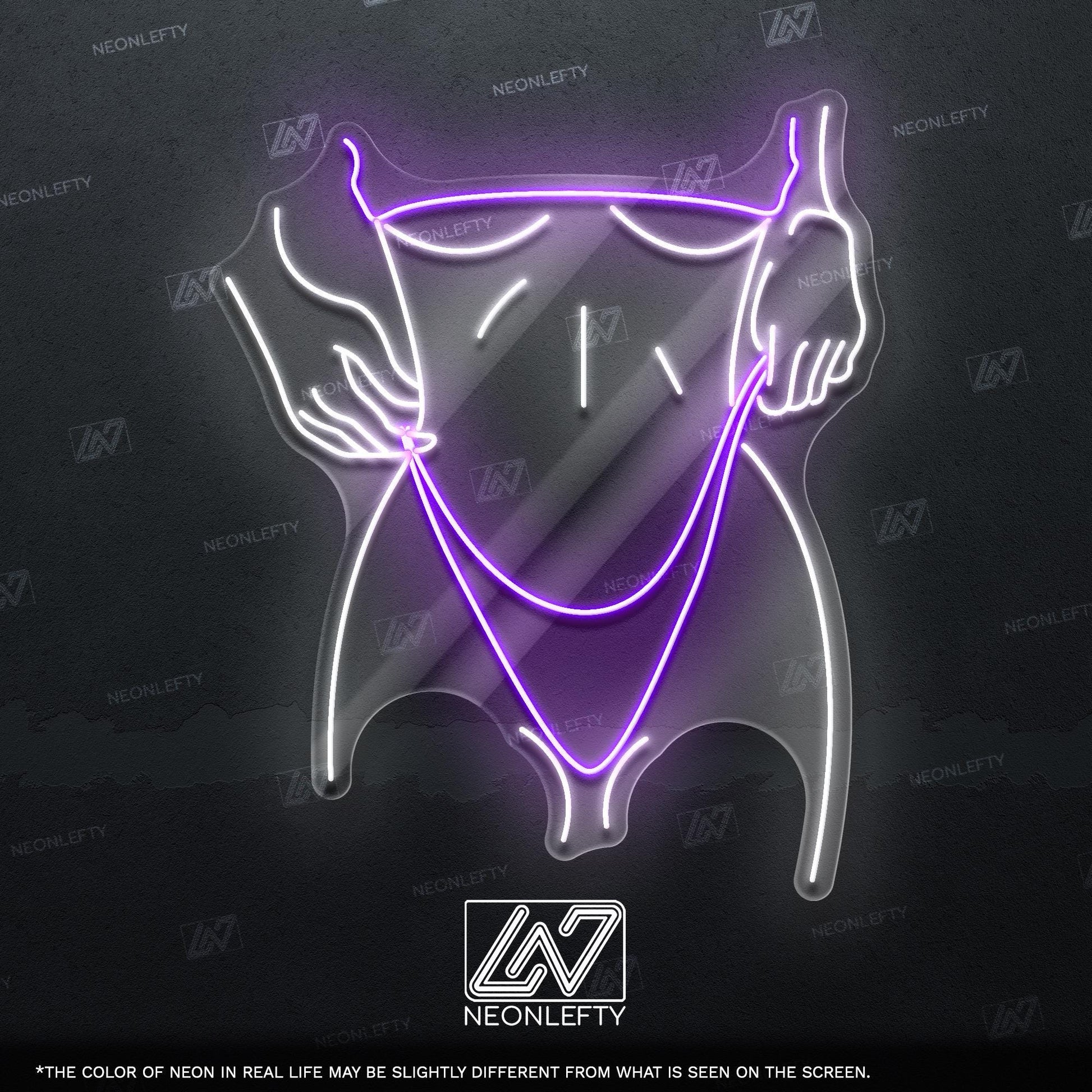 Sexy Girl - LED neon sign for bedroom, man cave, bachelor pad or adult-themed decor with minimalist erotic line art design