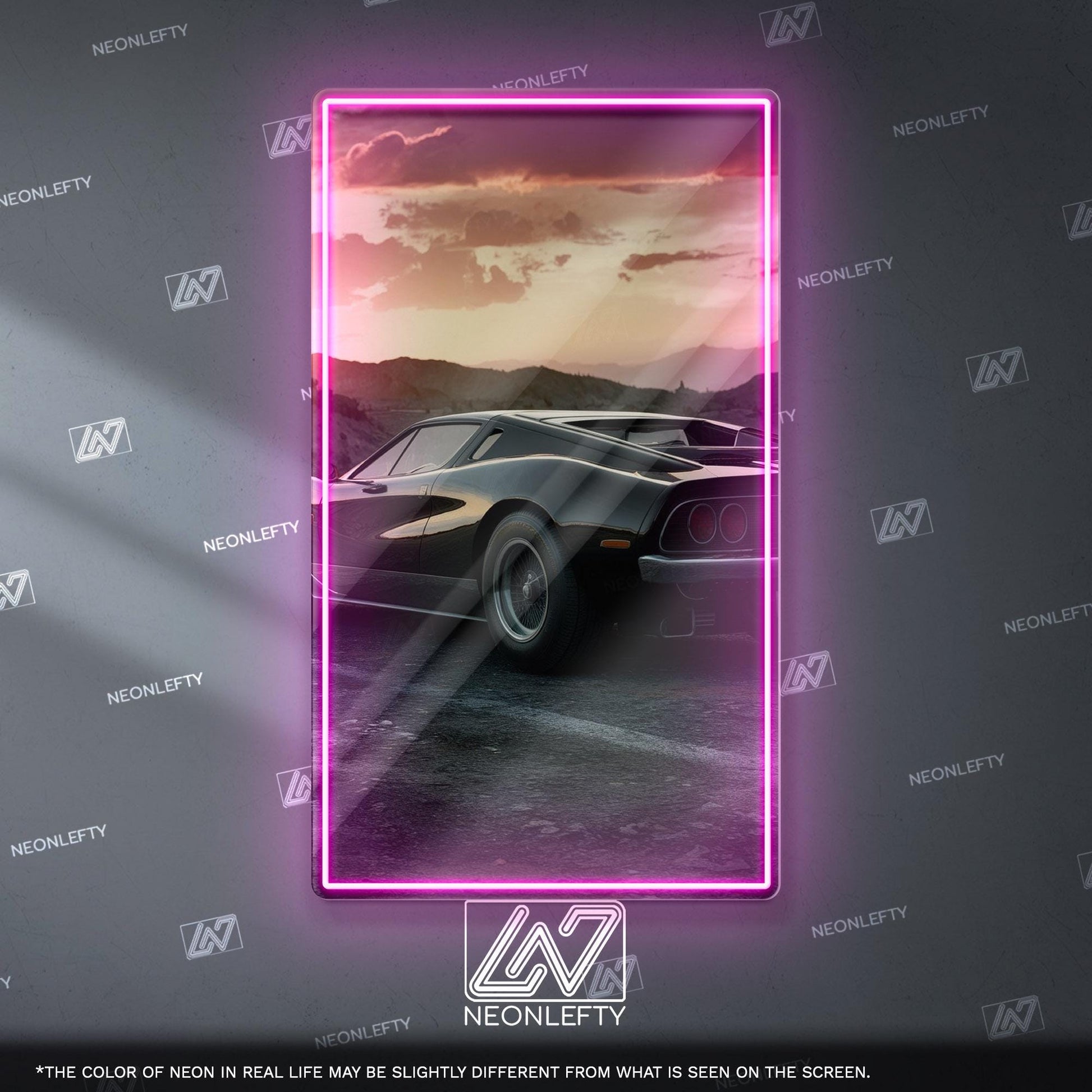 Ford GT Neon Sign - Iconic American supercar wall art for garage, man cave, office or gaming room with bold racing and motorsport vibes