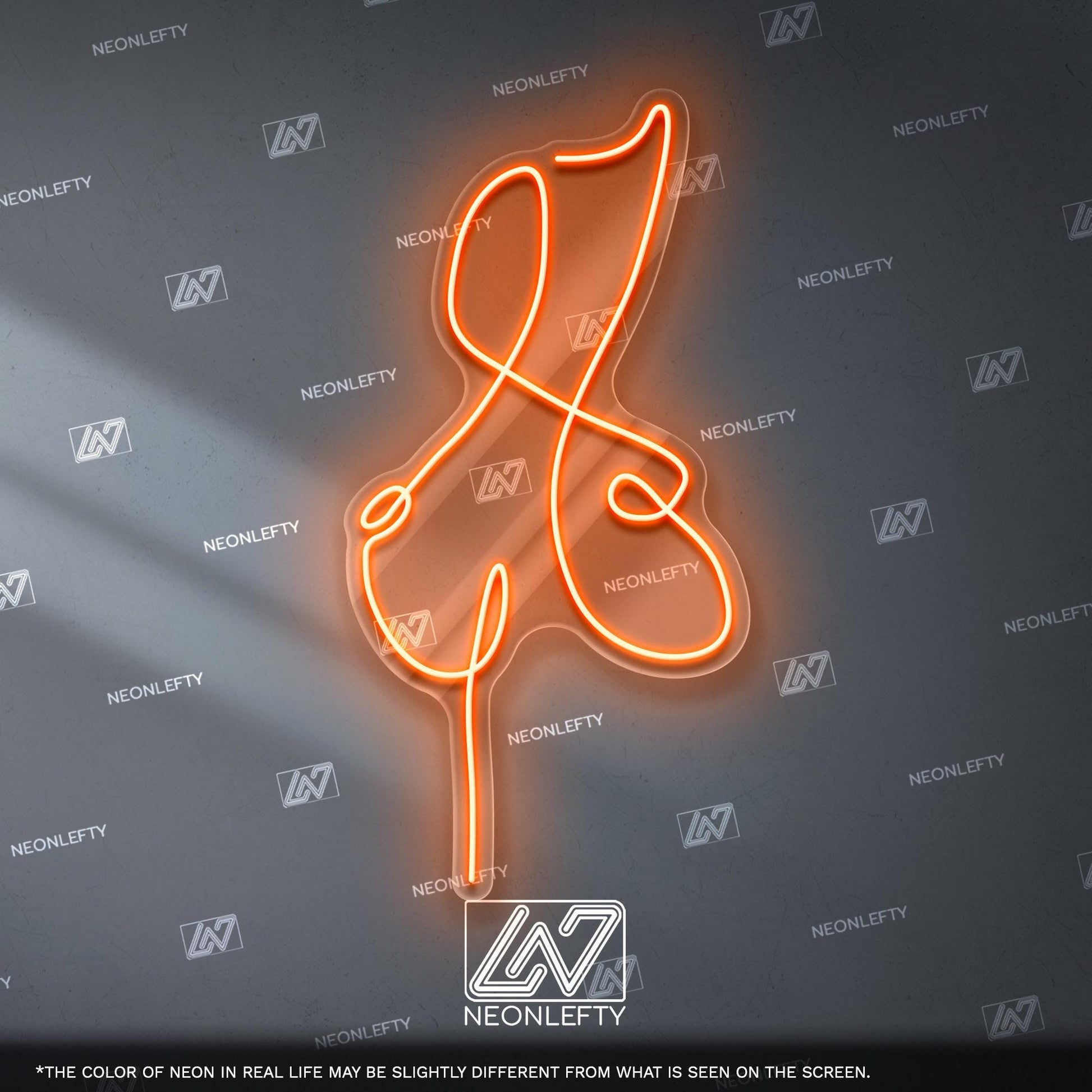 Female Body Neon Sign - Minimalist one line art of female form, elegant and modern wall decor for bedroom, studio, beauty salon or art space