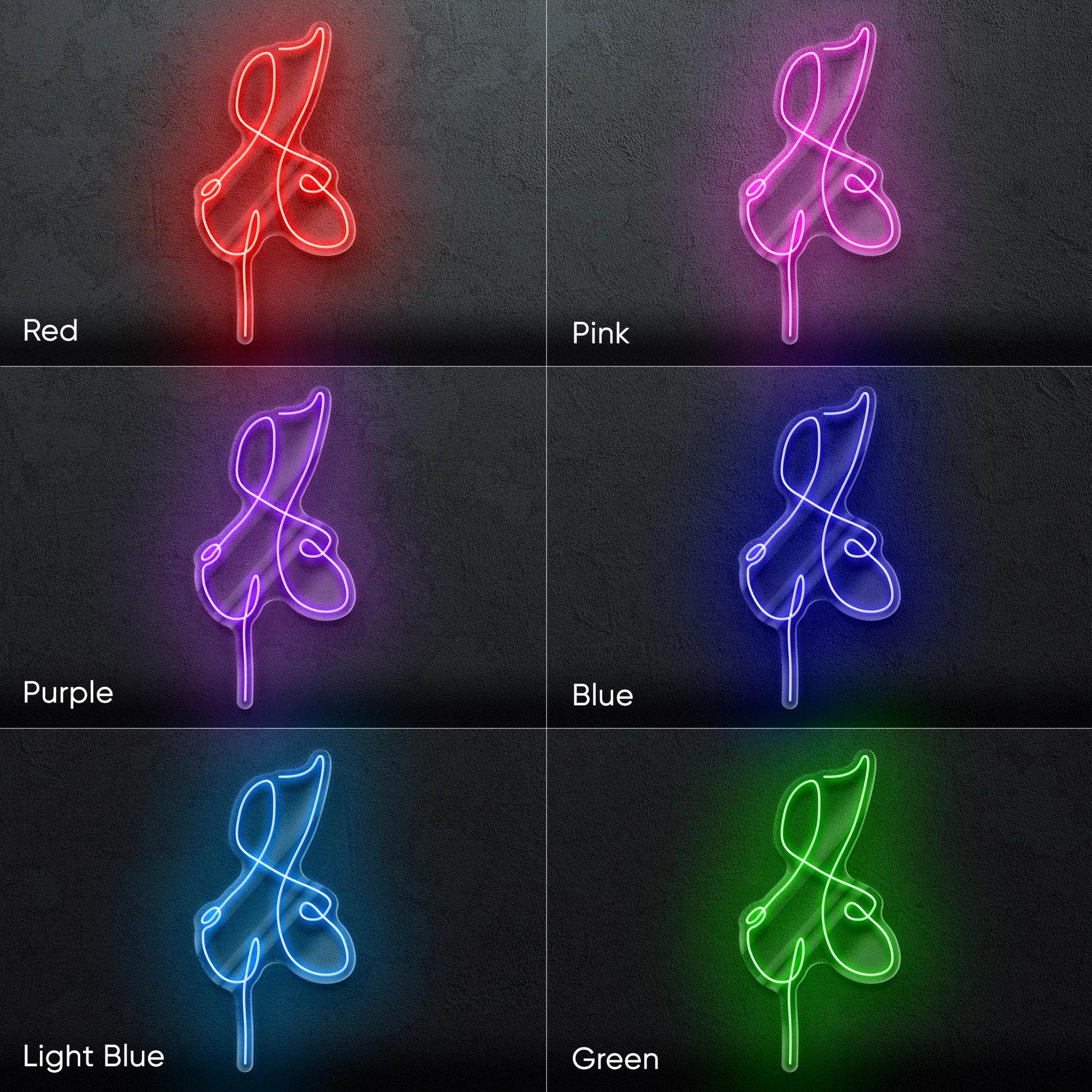 Female Body Neon Sign - Minimalist one line art of female form, elegant and modern wall decor for bedroom, studio, beauty salon or art space