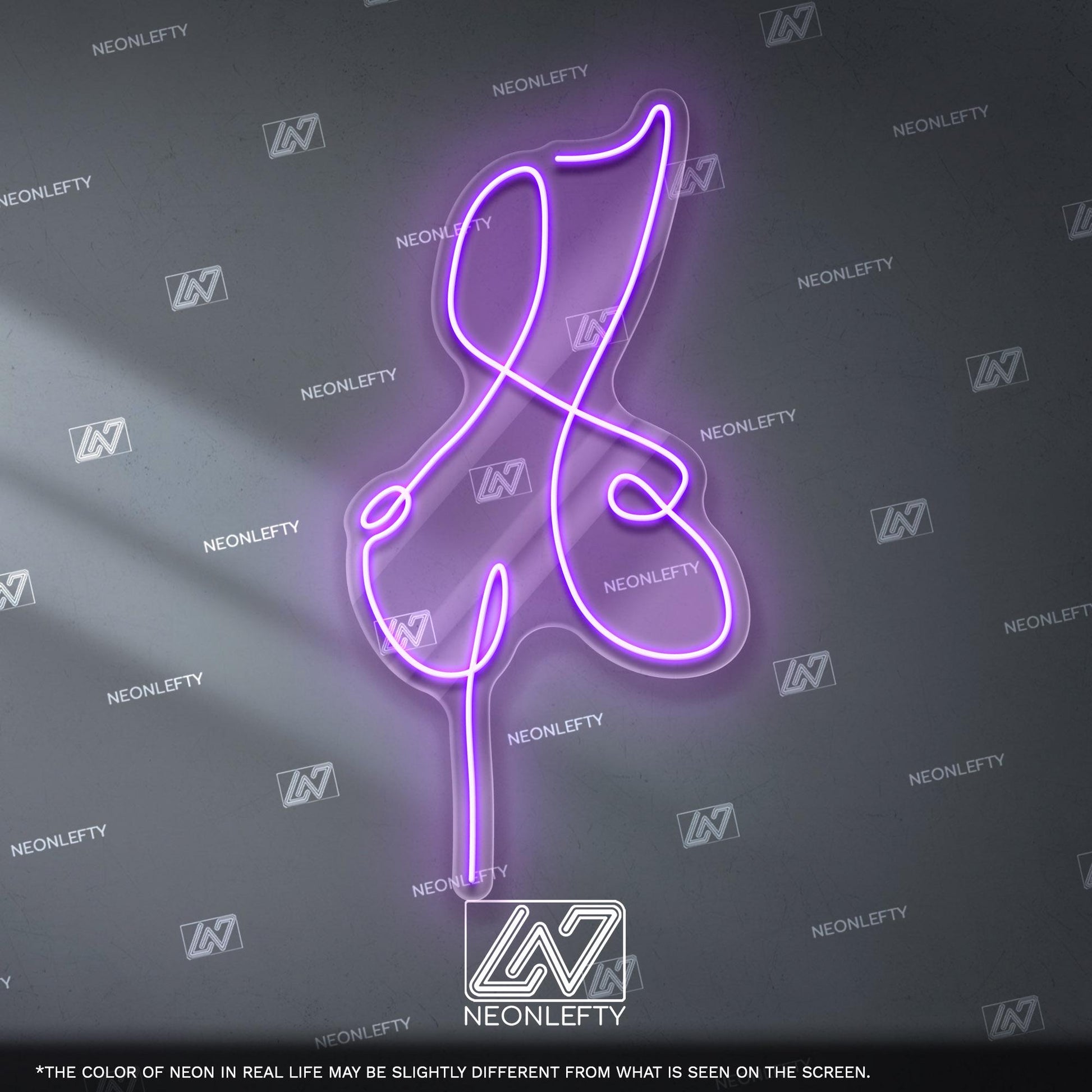 Female Body Neon Sign - Minimalist one line art of female form, elegant and modern wall decor for bedroom, studio, beauty salon or art space