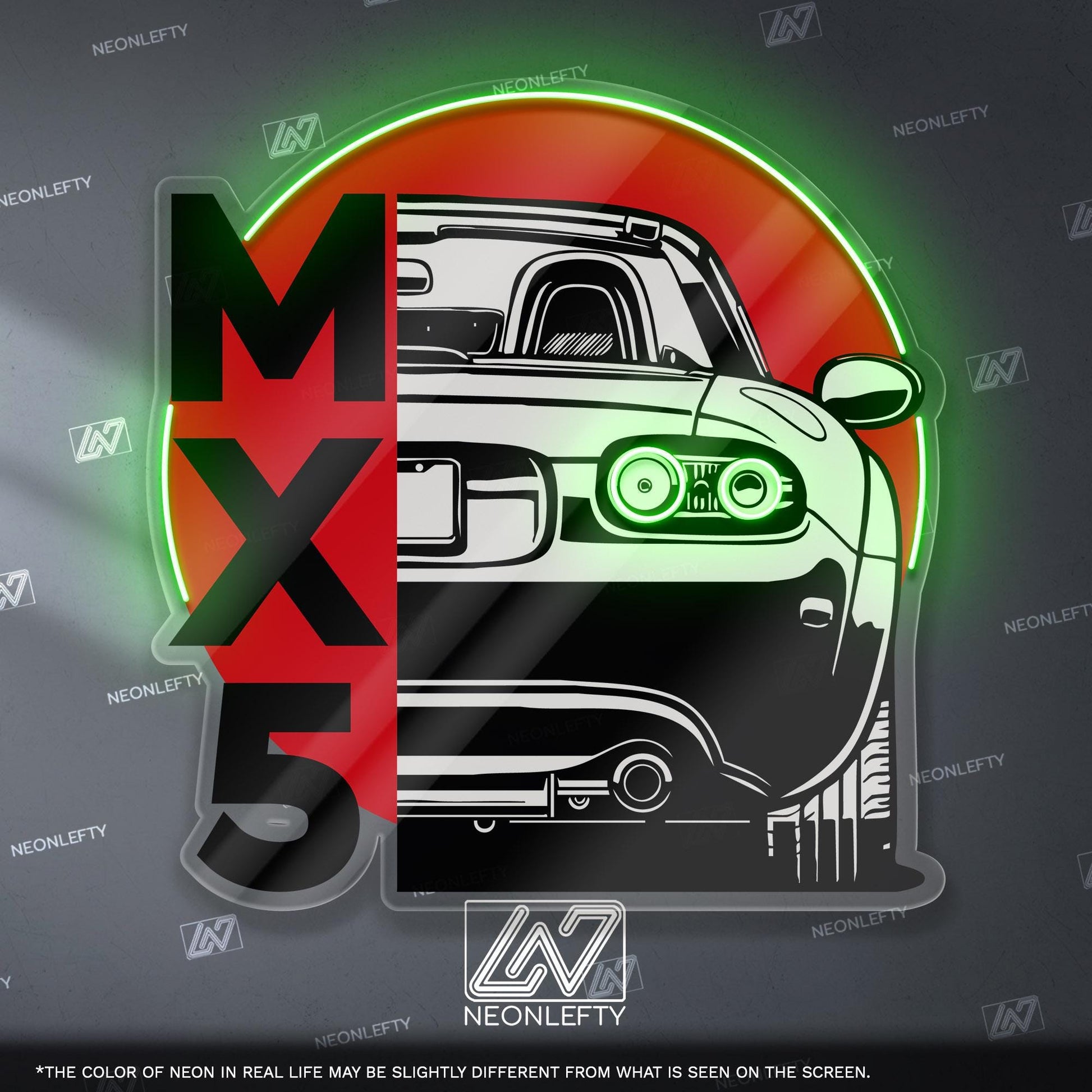 Mazda MX-5 Miata Neon Sign - Iconic roadster wall art inspired by the legendary Miata, perfect for garage car studio, driving enthusiast