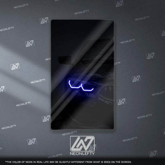 BMW M Performance Neon Sign - Aggressive front view wall art inspired by modern performance design, perfect for garage, man cave or car room